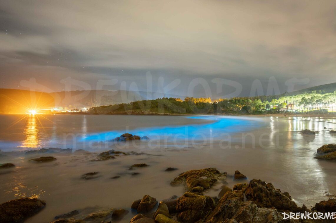 mar-de-ardora-estorde-cee-costa-da-morte-galicia-drewkorme Mar de ardora en la playa de Estorde (Cee, Costa da Morte, Galicia) en una noche nublada